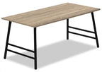 Atlas 40 Modern Coffee Table - Taupe Top with Black Metal Legs