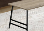 Table Basse Moderne 40 - Plateau Taupe avec Pieds en Métal Noir