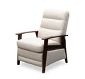 Bree 28.5 Linen-Look Fabric Pushback Reclining Accent Chair with Wood Armrests and Legs