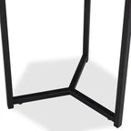 Table d'appoint 3 pièces 15,7 po – Marron avec pieds en métal noir