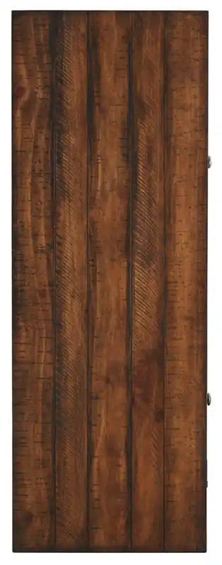 50 Table console rustique avec rangement et étagère - Bois marron foncé