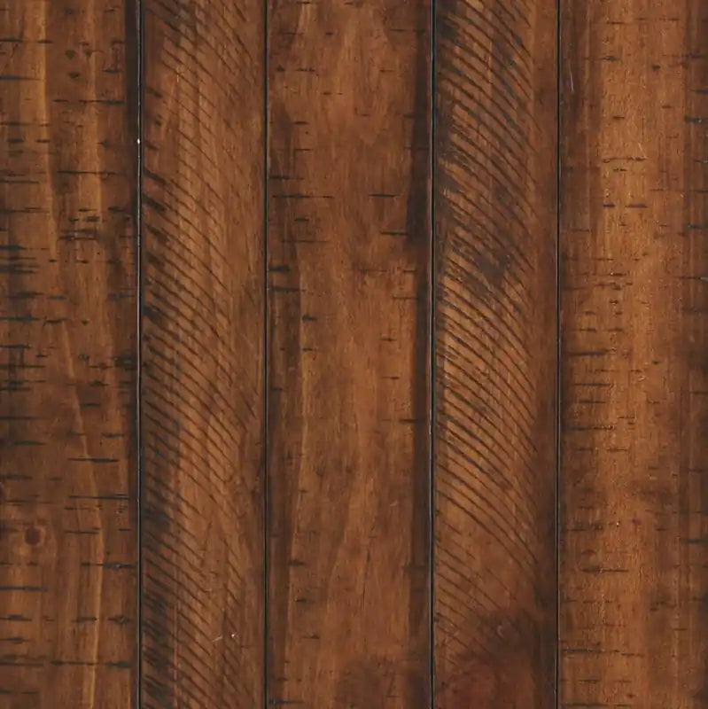 50 Table console rustique avec rangement et étagère - Bois marron foncé