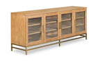 Cresset 70 Modern Solid Wood TV Stand with Storage and Cable Management for TVs up to 75 - Belgian