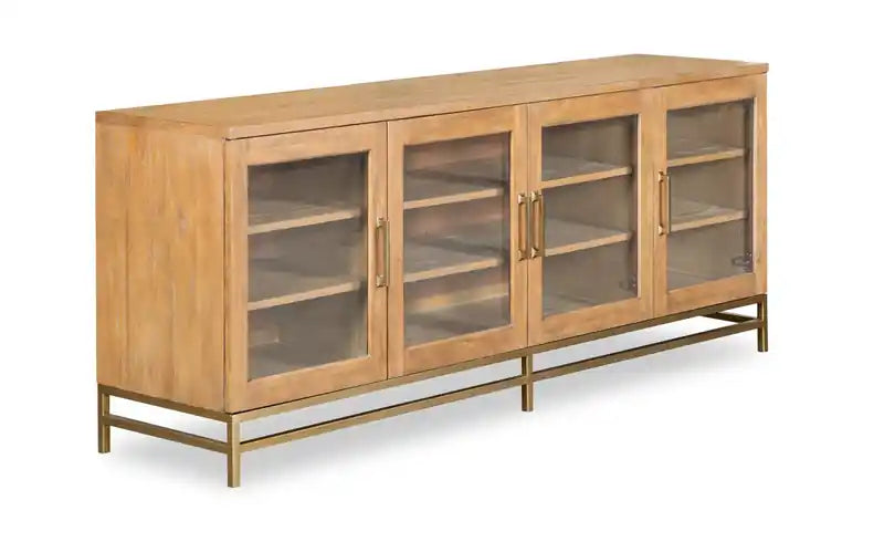 Cresset 70 Modern Solid Wood TV Stand with Storage and Cable Management for TVs up to 75 - Belgian