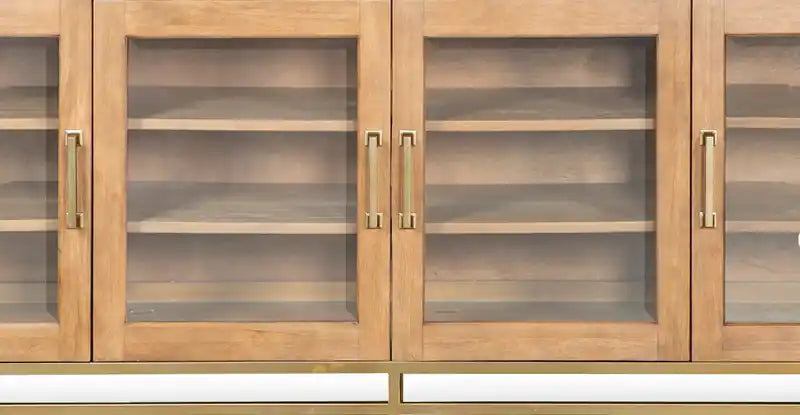 Meuble TV 70 po en bois massif moderne avec rangement et gestion des câbles pour téléviseurs jusqu'à 75 po - Belge