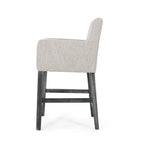 Tabourets de comptoir Griffith de 26 po de hauteur avec tissu rembourré et pieds en bois massif