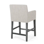 Tabourets de comptoir Griffith de 26 po de hauteur avec tissu rembourré et pieds en bois massif