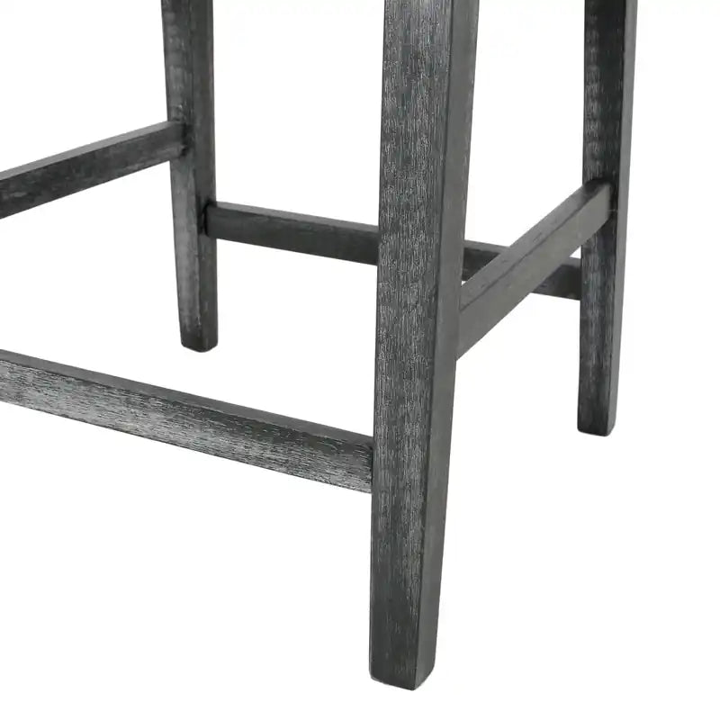 Tabourets de comptoir Griffith de 26 po de hauteur avec tissu rembourré et pieds en bois massif