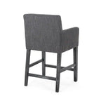 Tabourets de comptoir de 26 po de hauteur avec tissu rembourré et pieds en bois massif