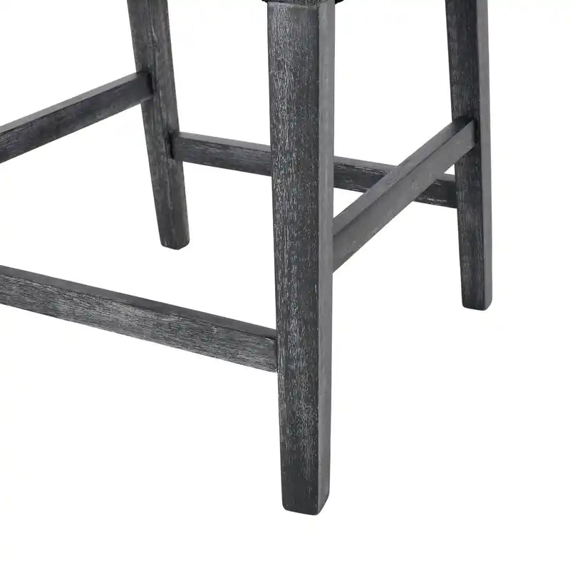 Tabourets de comptoir de 26 po de hauteur avec tissu rembourré et pieds en bois massif