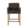 Gabrielle 26 Seat Height Counter Stool With Upholstered Fabric And Solid Wood Legs