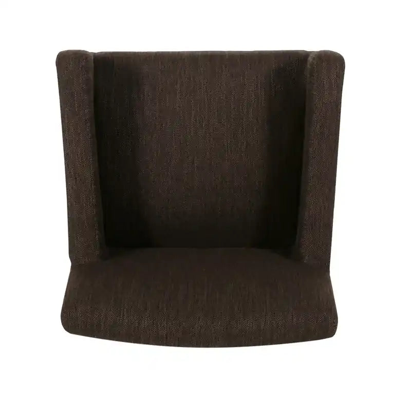Tabouret de comptoir de 66 cm avec siège en tissu rembourré et pieds en bois massif