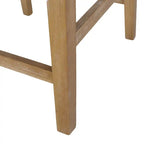 Tabouret de comptoir de 66 cm avec siège en tissu rembourré et pieds en bois massif