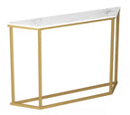 44 Modern Console Table - Marble With Gold Finish