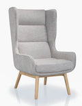 Manhattan Comfort Sampson Twill Accent Chair - Wheat & Natural