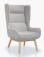 Manhattan Comfort Sampson Twill Accent Chair - Wheat & Natural