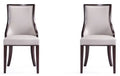 Manhattan Comfort Set of 2 Grand Faux Leather Dining Chairs