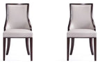 Manhattan Comfort Set of 2 Grand Faux Leather Dining Chairs