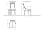 Grandes chaises de salle à manger en similicuir