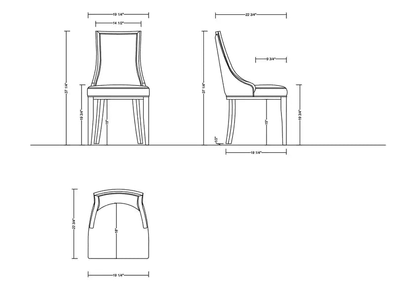 Grandes chaises de salle à manger en similicuir