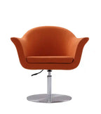 Fauteuil d'appoint pivotant réglable en métal brossé tissé