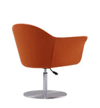 Fauteuil d'appoint pivotant réglable en métal brossé tissé