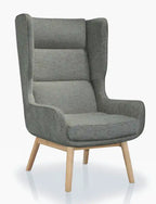 Manhattan Comfort Sampson Twill Accent Chair - Graphite & Natural