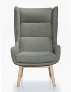 Fauteuil d'appoint - Graphite et naturel