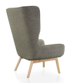 Fauteuil d'appoint - Graphite et naturel