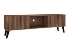 Manhattan Comfort Doyers 62.20 Mid-Century Modern TV Stand - Nut Brown
