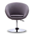 Manhattan Comfort Hopper Polished Chrome Twill Adjustable Height Accent Chair