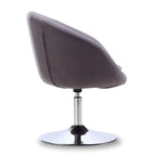 Chaise d'appoint réglable en sergé chromé poli