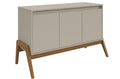 Manhattan Comfort Mid-Century Modern Gales 48.50 Sideboard with Solid Wood Legs - Greige