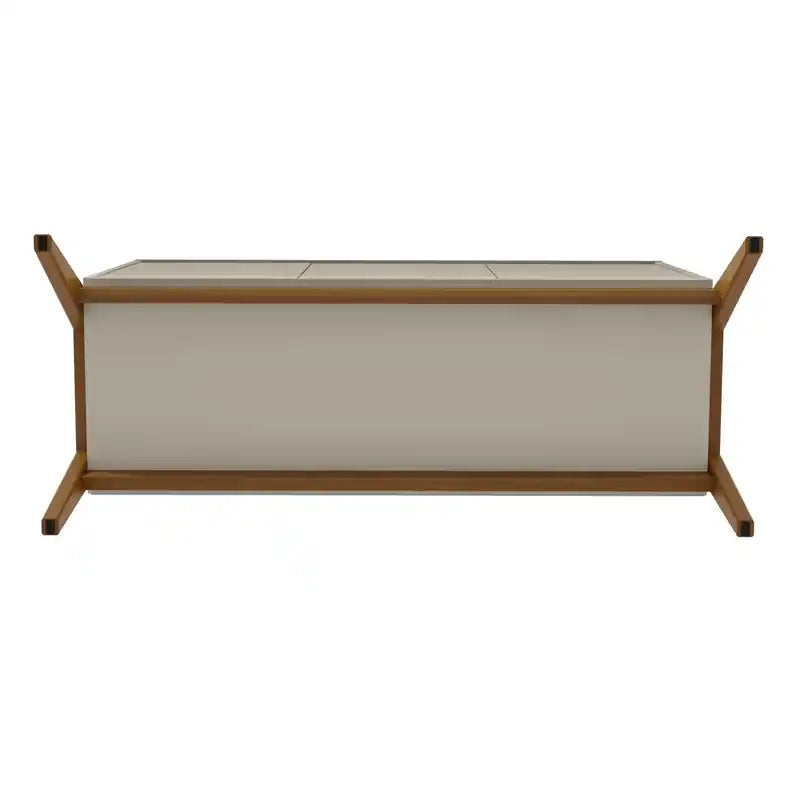 Bahut Mid-Century Modern 48.50 avec pieds en bois massif - Grège