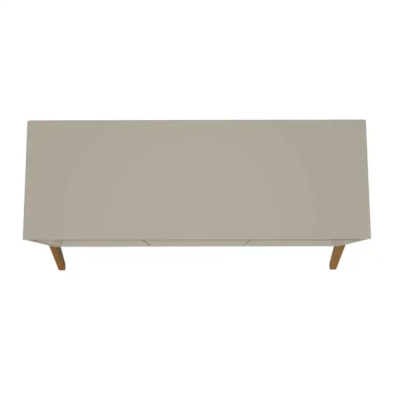 Bahut Mid-Century Modern 48.50 avec pieds en bois massif - Grège