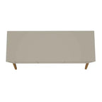 Bahut Mid-Century Modern 48.50 avec pieds en bois massif - Grège