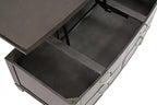 Table basse relevable moderne de 48 po avec rangement et roulettes - Bois gris brun