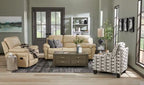 Table basse relevable moderne de 48 po avec rangement et roulettes - Bois gris brun
