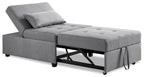 Fauteuil convertible en tissu de 43,75 po avec coussins capitonnés