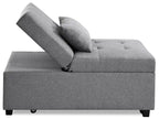 Fauteuil convertible en tissu de 43,75 po avec coussins capitonnés