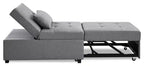 Fauteuil convertible en tissu de 43,75 po avec coussins capitonnés