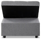 Fauteuil convertible en tissu de 43,75 po avec coussins capitonnés
