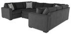 Canapé sectionnel 3 places en tissu chenille fabriqué au Canada - Gris poivré