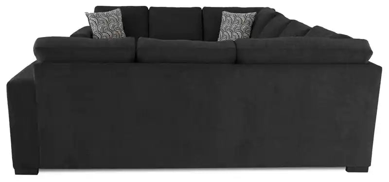 Canapé sectionnel 3 places en tissu chenille fabriqué au Canada - Gris poivré