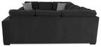 Canapé sectionnel 3 places en tissu chenille fabriqué au Canada - Gris poivré