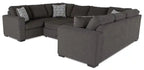 Canapé sectionnel 3 places en tissu chenille fabriqué au Canada - Gris poivré