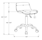 18.5 Chaise de bureau compacte avec dossier bas