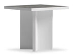 Marla 23.6 Modern End Table - White and Grey with Marble Look
