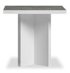 23.6 Table d'appoint moderne - Blanc et gris avec effet marbre