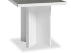 23.6 Table d'appoint moderne - Blanc et gris avec effet marbre